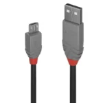 Lindy Regular USB 2.0 to micro USB Cable Μαύρο 3m (36734)