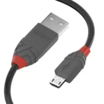 Lindy Regular USB 2.0 to micro USB Cable Γκρι 2m (36733)