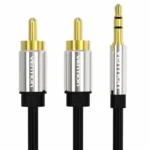 Vention Καλώδιο 3.5mm male - 2x RCA male Μαύρο 1m (BCFBF)