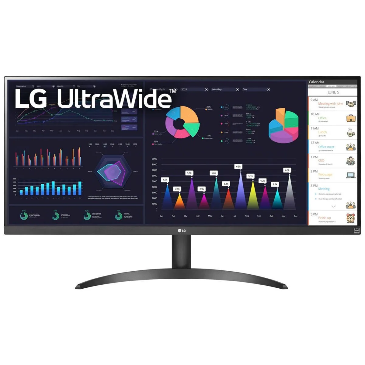 LG 34WQ500-B Ultrawide IPS HDR Monitor 34" FHD 2560x1080 με Χρόνο Απόκρισης 5ms GTG - Image 1