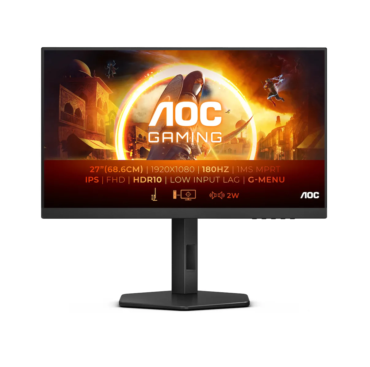 20240710164640_aoc_27g4x_ips_gaming_monitor_27_fhd_1920by1080_180hz_me_chrono_apokrisis_1ms_gtg AOC 27G4X IPS Gaming Monitor 27" FHD 1920x1080 180Hz με Χρόνο Απόκρισης 1ms GTG - Image 1