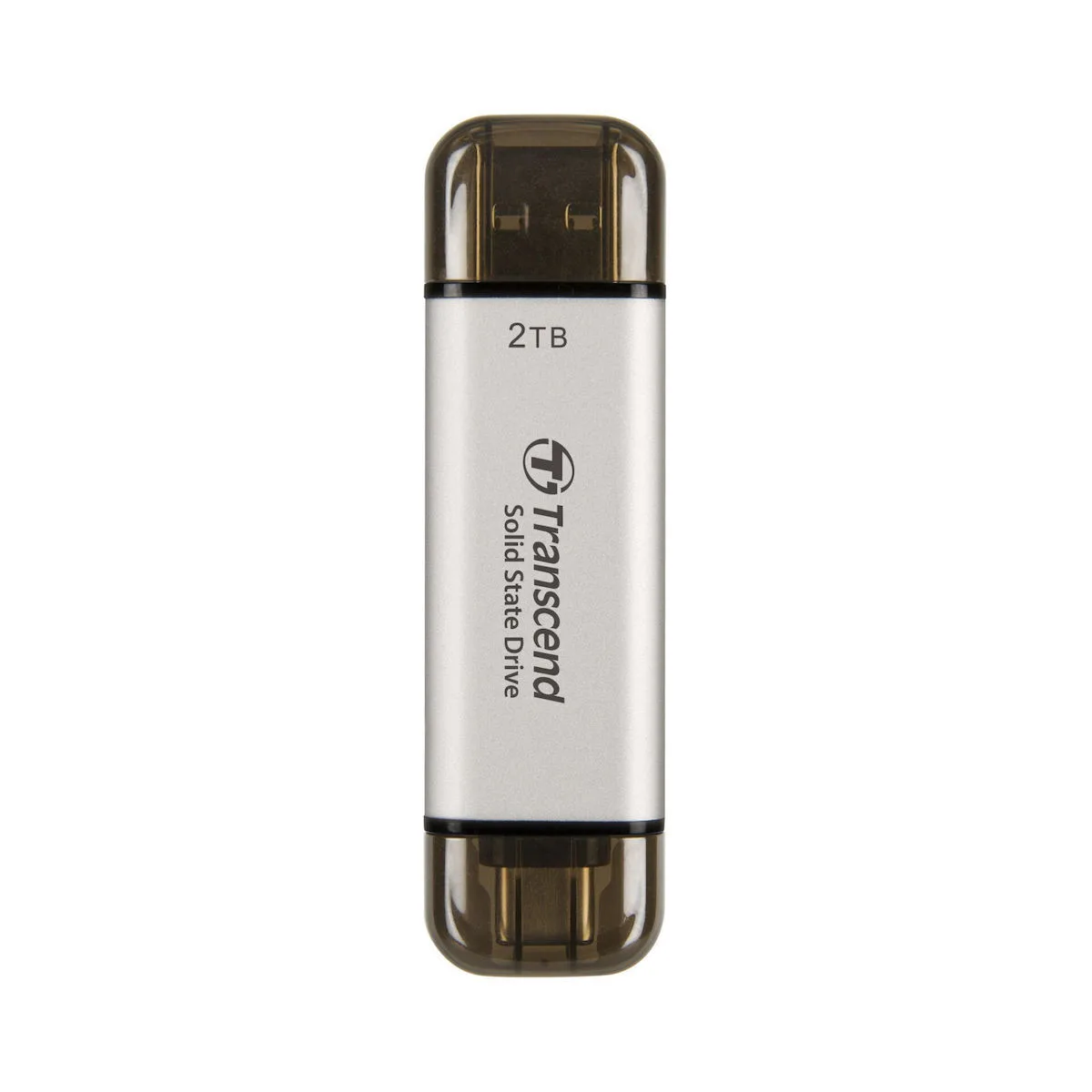 Transcend ESD310S 2TB USB 3.2 SSD Stick με σύνδεση USB-A & USB-C Ασημί - Image 1