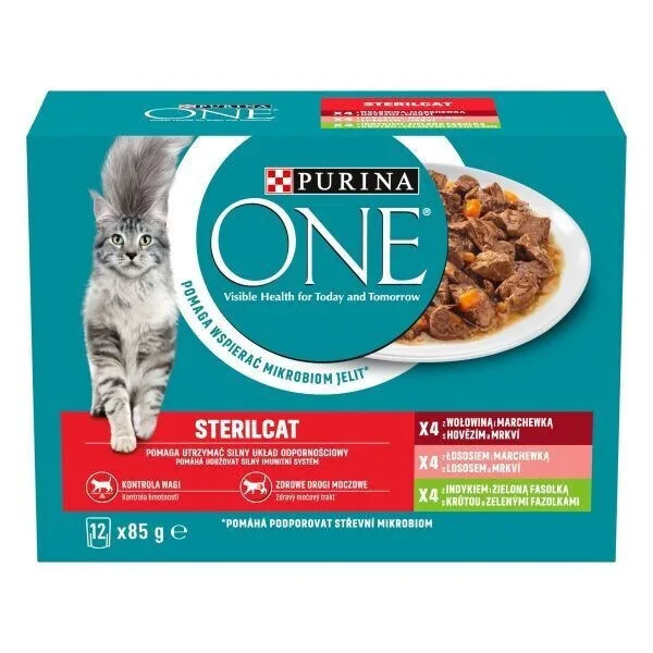 Purina One Υγρή Τροφή για Ενήλικες Γάτες σε Φακελάκι με Βοδινό χωρίς Γλουτένη 12x85gr - Image 1
