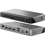 Alogic DX3 USB-C Docking Station με DisplayPort 4K PD Ethernet και σύνδεση 3 Οθονών Ασημί