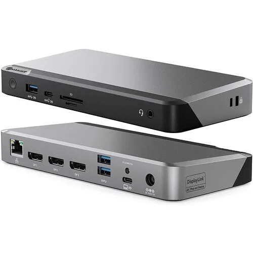 20240712124709_alogic_dx3_usb_c_docking_station_me_displayport_4k_pd_ethernet_kai_syndesi_3_othonon_asimi Alogic DX3 USB-C Docking Station με DisplayPort 4K PD Ethernet και σύνδεση 3 Οθονών Ασημί - Image 1