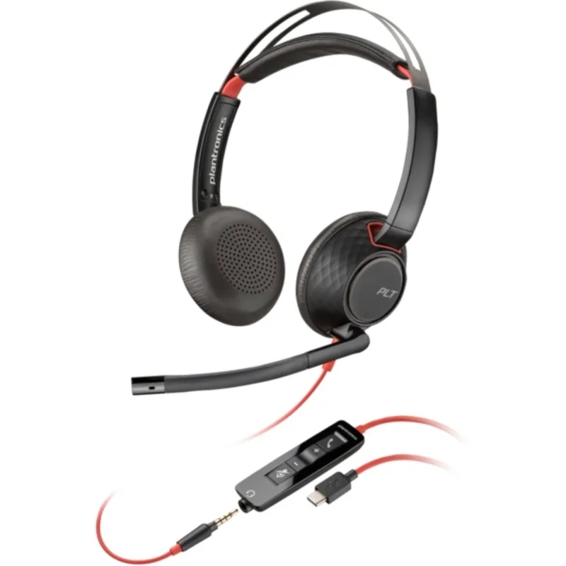Poly Blackwire 5220 On Ear Multimedia Ακουστικά με μικρόφωνο και σύνδεση USB-C - Image 1