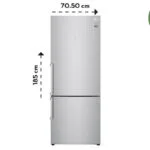 LG Ψυγειοκαταψύκτης 462lt Total NoFrost Υ185xΠ70.5xΒ74εκ. Inox GBB569NSAGB