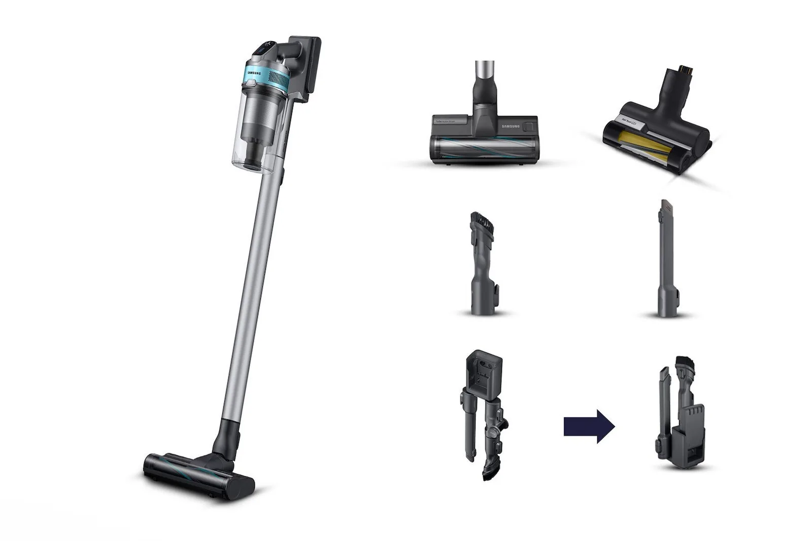 Samsung Jet 75 Pet Επαναφορτιζόμενη Σκούπα 2 σε 1 Stick & Χειρός 21.6V Γκρι - Image 1