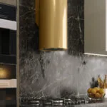 Maan Elba WPB731 Απορροφητήρας Νησίδα 31cm Gold Gloss
