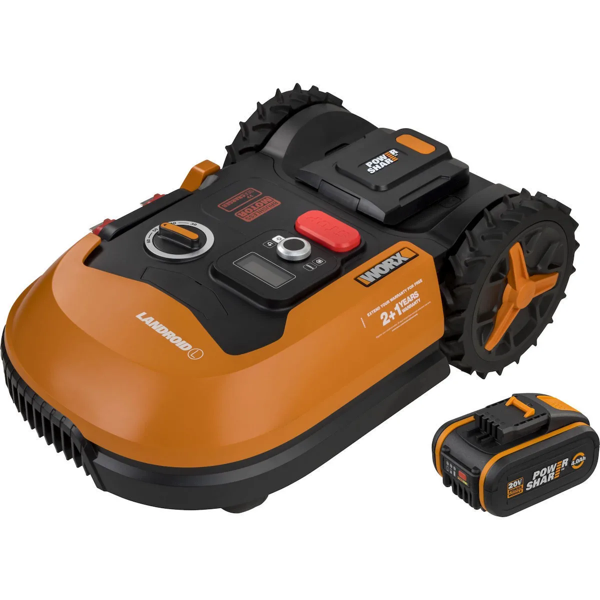20240719143244_worx_wr147e_1_rompotiki_michani_gazon_mpatarias_20v Worx Landroid L1000 Ρομποτική Μηχανή Γκαζόν 4Ah / 20V - Image 1