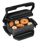 Tefal Optigrill+ Επιτραπέζια Ηλεκτρική Ψησταριά Αυλακωτής Πλάκας 2000W Ανοξείδωτη με Καπάκι και Ρυθμιζόμενο Θερμοστάτη 30x20εκ. GC714834
