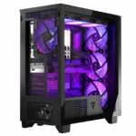 Modecom Volcano Perun Apex Gaming Midi Tower Κουτί Υπολογιστή με Πλαϊνό Παράθυρο και RGB Φωτισμό Μαύρο