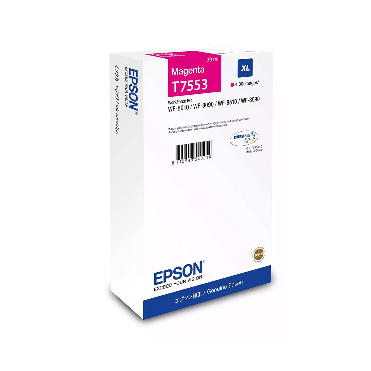 Epson T7553 Γνήσιο Μελάνι Εκτυπωτή InkJet Ματζέντα (C13T75534N) - Image 1