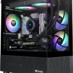 Thermaltake View 170 TG Gaming Micro Tower Κουτί Υπολογιστή με Πλαϊνό Παράθυρο και ARGB Φωτισμό Μαύρο