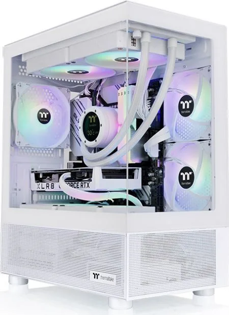 Thermaltake View 170 TG Gaming Micro Tower Κουτί Υπολογιστή με Πλαϊνό Παράθυρο και RGB Φωτισμό Λευκό - Image 1