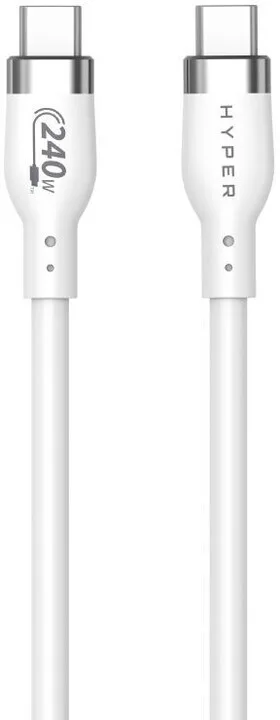 Hyper USB 2.0 Cable USB-C male - USB-C 240W Λευκό 1m - Image 1