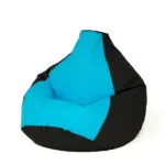 Πουφ Αχλάδι Αδιάβροχο Pear Black and blue 105x105x80cm