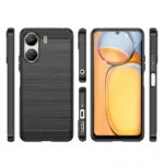Hurtel Carbon Back Cover Σιλικόνης Μαύρο (Redmi 13C 4G / Poco C65 4G)