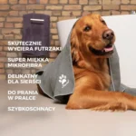 Vileda Pet Pro Πετσέτα για Καθαρισμό Σώματος Σκύλου Γκρι 65x65cm 172651