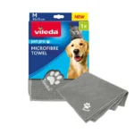 Vileda Pet Pro Πετσέτα για Καθαρισμό Σώματος Σκύλου Γκρι 45x70cm 172650