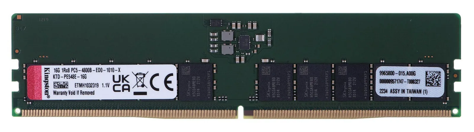 Kingston DDR5 με Module 1x16GB και Ταχύτητα 4800 για Server KTD-PE548E-16G - Image 1