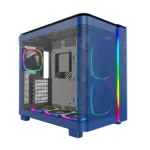 Montech King 95 Pro Midi Tower Κουτί Υπολογιστή με Πλαϊνό Παράθυρο Μπλε