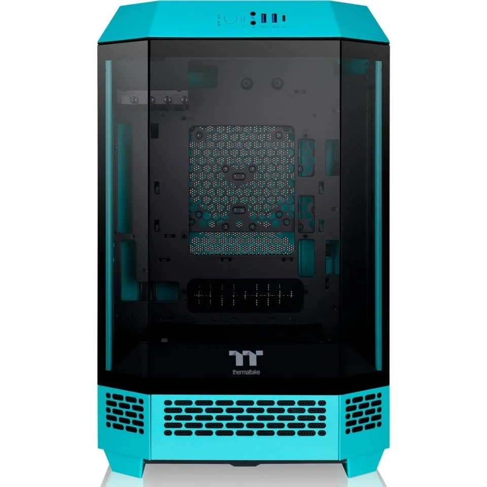 Thermaltake The Tower 300 Gaming Micro Tower Κουτί Υπολογιστή με Πλαϊνό Παράθυρο και RGB Φωτισμό Τιρκουάζ - Image 1