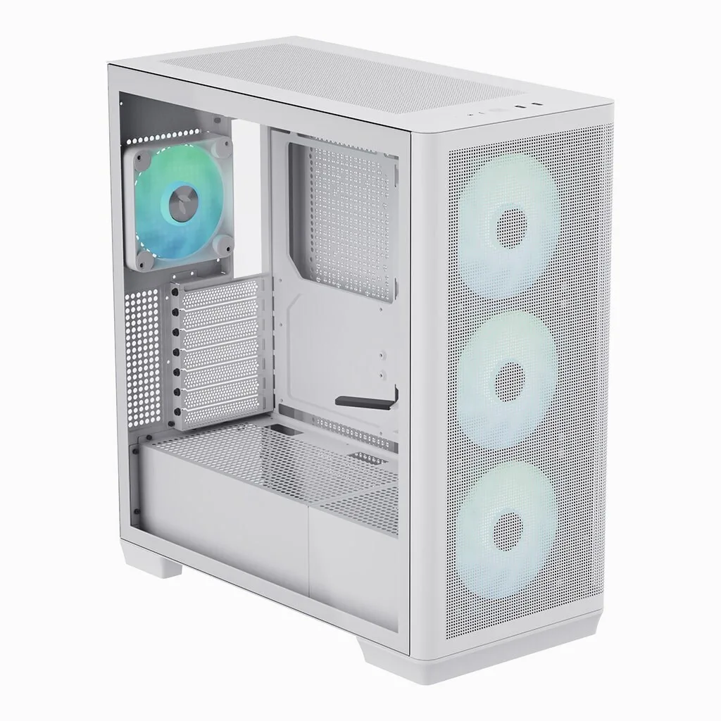 20240808145920_6d94e377 APNX C1 Gaming Midi Tower Κουτί Υπολογιστή με Πλαϊνό Παράθυρο και RGB Φωτισμό Λευκό - Image 1