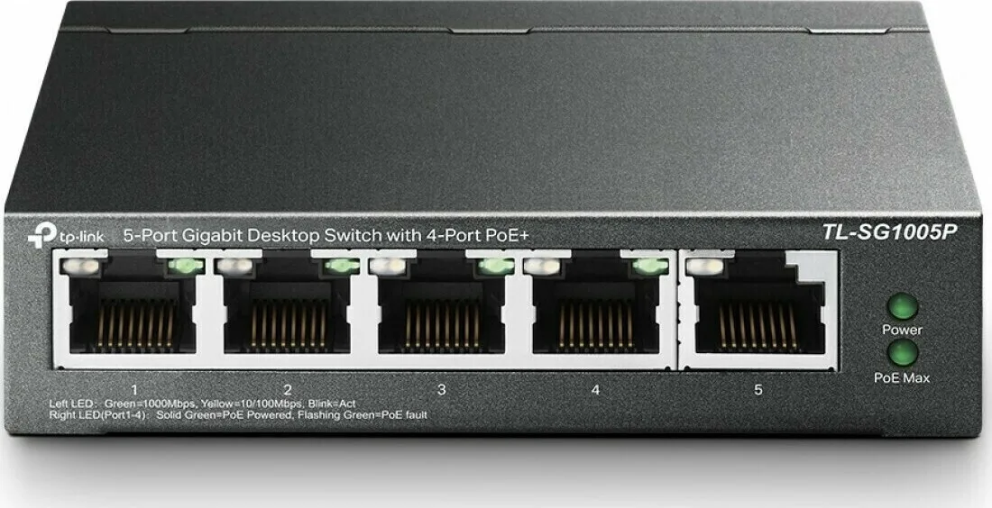 20240808154820_tp_link_tl_sg1005p_v2_unmanaged_l2_poe_switch_me_5_thyres_ethernet TP-LINK TL-SG1005P v2 Unmanaged L2 PoE Switch με 5 Θύρες Ethernet - Image 1