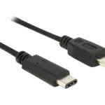 DeLock Regular USB 2.0 Cable USB-C male - mini USB-B male Μαύρο 0.5m (83335)