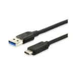 Equip USB 2.0 Cable USB-C male - USB-A Μαύρο 0.25m 128343