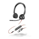 Poly BlackWIRE 3325 ST MS On Ear Multimedia Ακουστικά με μικρόφωνο και σύνδεση 3.5mm Jack / USB-C