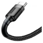 Baseus Cafule Braided USB 2.0 Cable USB-C male - USB-A 18W Μαύρο 3m (CATKLF-UG1)