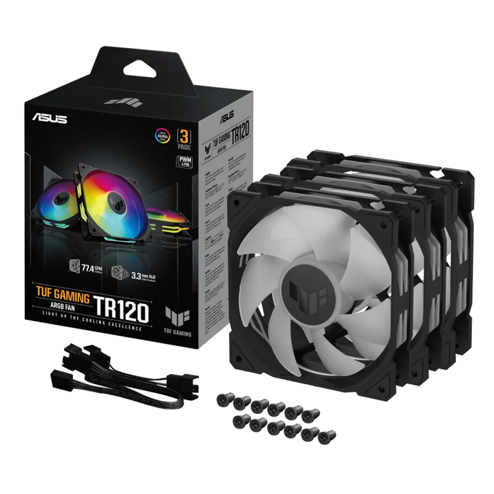 20240808162949_d9756d3c Asus TUF Gaming TR120 ARGB Case Fan με Σύνδεση 4-Pin PWM 3τμχ - Image 1