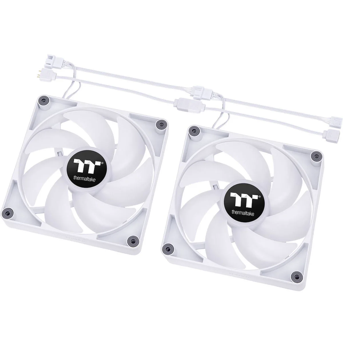 Thermaltake CT120 Case Fan με ARGB Φωτισμό και Σύνδεση 3-Pin / 4-Pin PWM 2τμχ Λευκό - Image 1