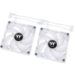 Thermaltake CT140 Sync PC Case Fan με ARGB Φωτισμό και Σύνδεση 3-Pin / 4-Pin PWM 2τμχ Λευκό