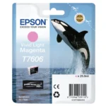 Epson T7606 Γνήσιο Μελάνι Εκτυπωτή InkJet Ανοιχτό Ματζέντα (C13T76064N10)