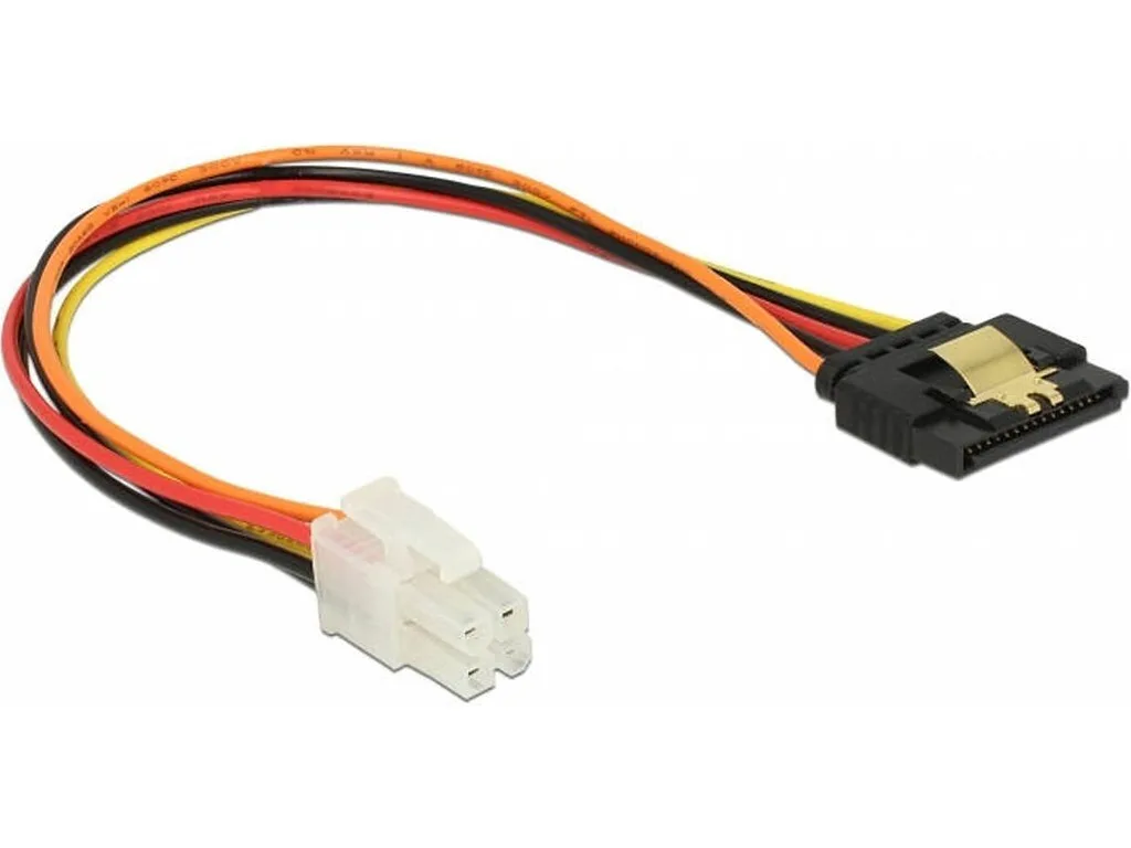 DeLock 4-Pin EPS - 15-Pin Sata Cable 0.2m Πολύχρωμο 85519 - Image 1