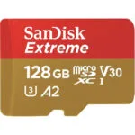 Sandisk Extreme microSDXC 128GB Class 10 U3 V30 A2 UHS-I με αντάπτορα