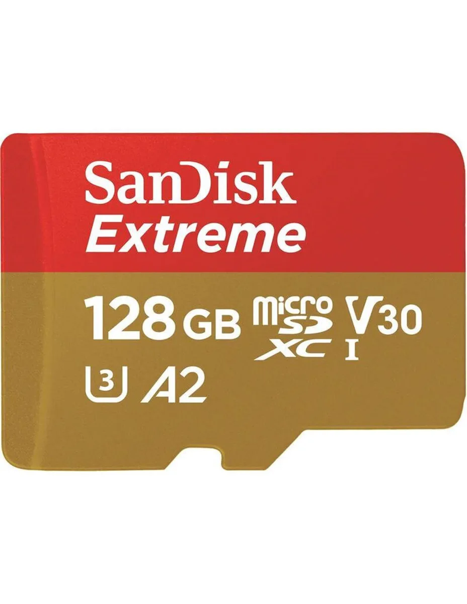 Sandisk Extreme microSDXC 128GB Class 10 U3 V30 A2 UHS-I με αντάπτορα - Image 1