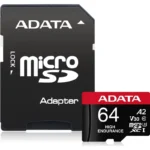 Adata High Endurance microSDXC 64GB Class 10 U3 V30 A2 UHS-I με αντάπτορα