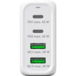 Goobay Φορτιστής Χωρίς Καλώδιο με 2 Θύρες USB-A και 2 Θύρες USB-C 68W Λευκός (64818)