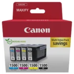Canon PGI-1500 Γνήσιο Πακέτο 4 Μελανιών Εκτυπωτή InkJet Κίτρινο / Κυανό / Ματζέντα / Μαύρο (9218B006)