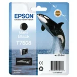 Epson T7608 Γνήσιο Μελάνι Εκτυπωτή InkJet Matte Μαύρο (C13T76084N10)