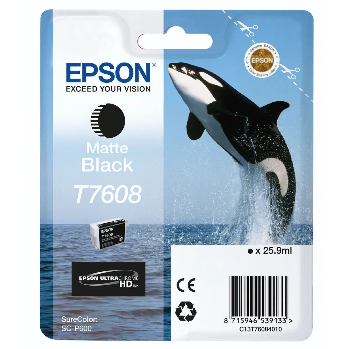 Epson T7608 Γνήσιο Μελάνι Εκτυπωτή InkJet Matte Μαύρο (C13T76084N10) - Image 1