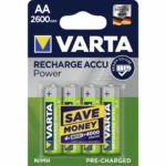 Varta Recharge Accu Power Επαναφορτιζόμενες Μπαταρίες AA Ni-MH 2600mAh 1.2V 4τμχ