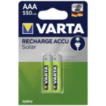 Varta Rechargeable Accu Solar Επαναφορτιζόμενες Μπαταρίες AAA Ni-MH 550mAh 1.2V 2τμχ