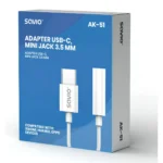 Savio Ak-51 Μετατροπέας USB-C male σε 3.5mm female Λευκό 1τμχ