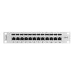 Lanberg Patch Panel Shielded για Rack 1U 10" 12 Θυρών cat6 Γκρι PPF6-9012-S