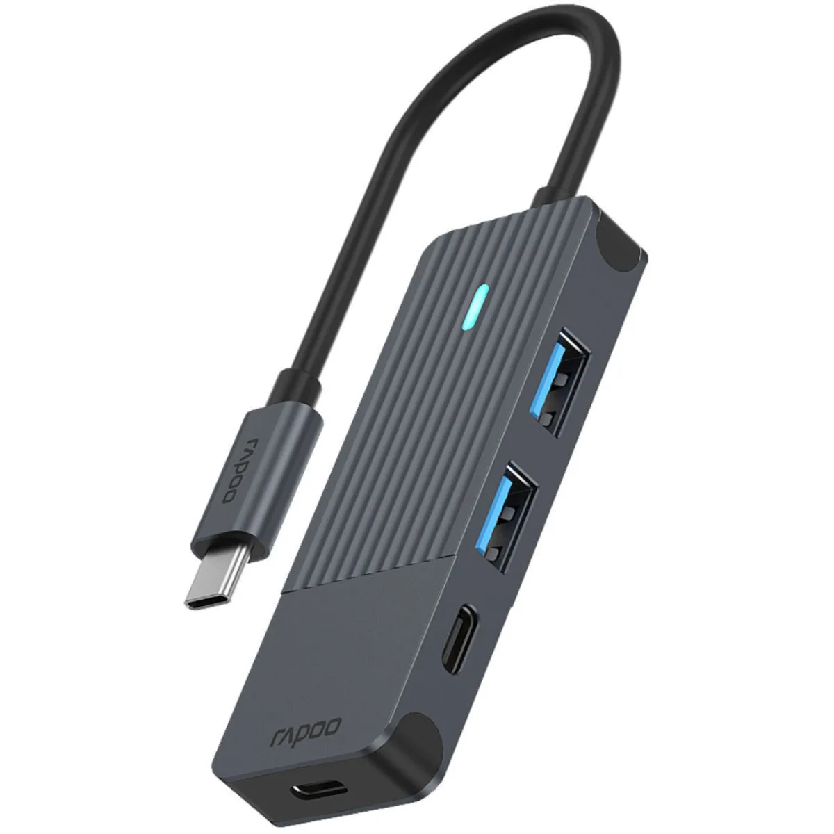 Rapoo USB 3.2 Hub 4 Θυρών με σύνδεση USB-C Γκρι (11418) - Image 1